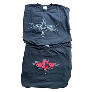 Vintage WCW Double Sided Logo Shirts Lot